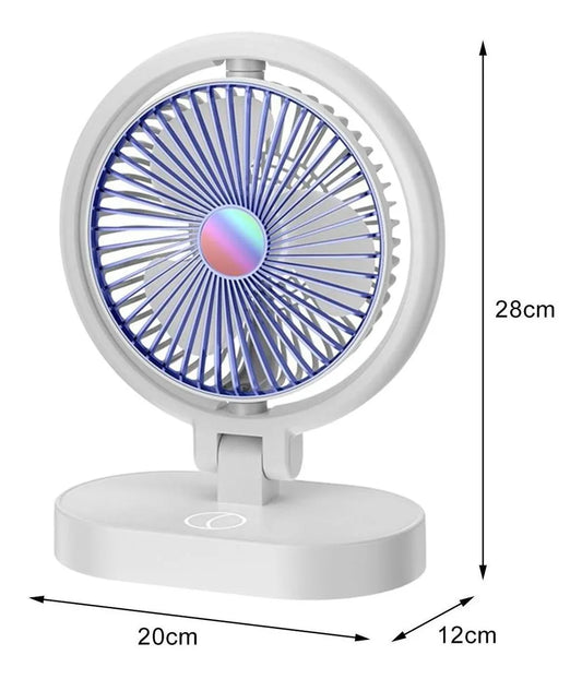 Ventilador Mesa Blanco Compacto Base Gir