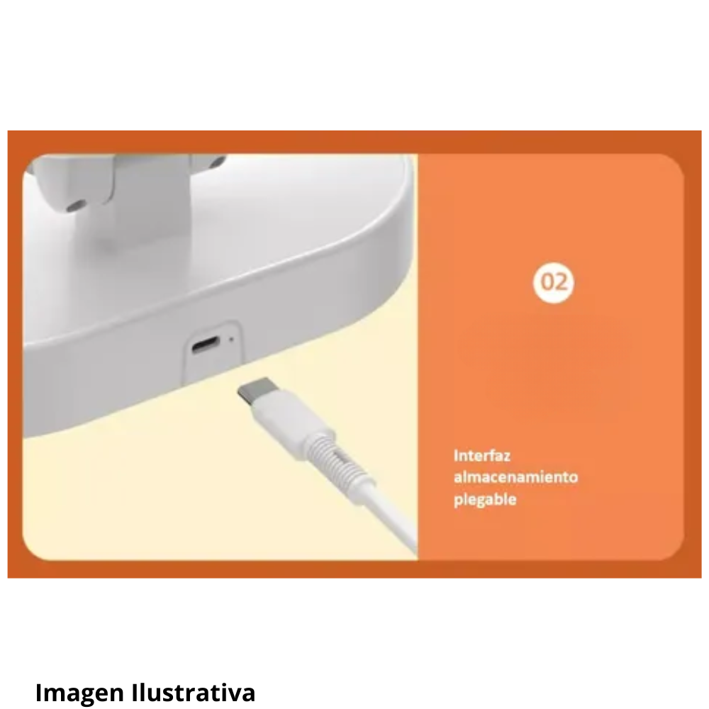 Ventilador Mesa Blanco Compacto Base Gir